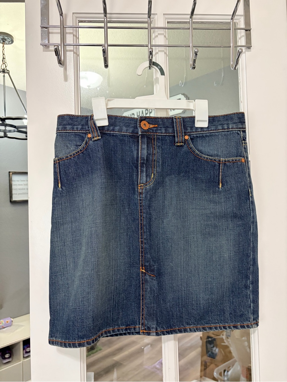 Old Navy Dark Blue Denim Skirt